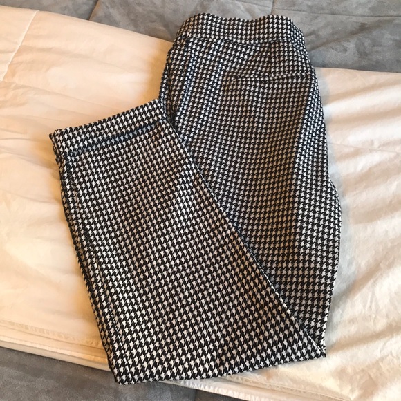 Jules & Leopold Pants - Houndstooth pull on ankle pant